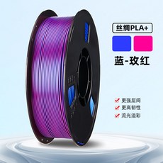 PLA絲綢Silk 3D打印耗材 適用拓竹創想三維FDM材料1.75mm 3D列印線材, 【雙色PLA絲綢+深藍-深綠】含料盤