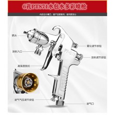 松阪 PT881 水包水多彩噴槍, 1個, 水包水槍單槍2.5