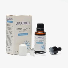 LugoWell Lugol's Solution | 2% 요오드 및 요오드화 칼륨 드롭 | 30ml/1액량 온스 | 롤온 캡, 1개, 30ml
