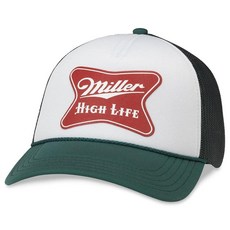 AMERICAN NEEDLE Miller High Life Beer Patch 유니 조절 가능한 스냅백 야구 모자 Foamy Valin (다양한 색상)