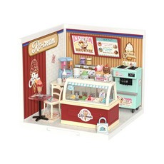 Rolife DIY小屋 超級世界商店系列, 1個, 夏日淇遇 霜淇淋店(含燈), Multicolor, 100片