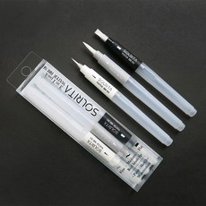 SOLRITA 雙頭水性專業美術筆/彩繪毛筆8支組系列 (仿毛刷 細字) (仿毛刷 平頭) 水毛筆水刷筆, 水毛筆套組(可填充水), 1個