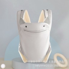 嬰兒揹帶外出簡易前後兩用雙肩前抱式寶寶後背多功能抱娃背娃神器, 6001灰色布