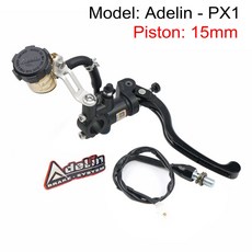 n 레버 펌프 A 범용 핸들 오토바이 마스터 PX1 장착 클러치 바 유압 실린더 방사형 브레이크, Right 15mm Bla