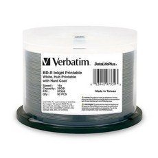 Verbatim BD-R 25GB 6X DataLifePlus 화이트 잉크젯 프린트 가능 허브 인쇄 가능