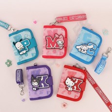 산리오 어린이 초등학생 카드 지폐 동전 키즈 목걸이지갑 2단 지퍼