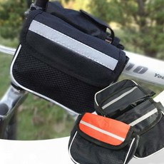 방수 안장 가방 자전거 프레임 짐받이 더블형 탑튜브백, 1개, 레드