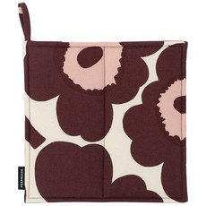 마리메코 marimekko 피에니우니코 포트홀더 (버건디×코튼) 071765 832 Pieni Unikko Pot Holder 2022AW 2022秋冬 냄비받침 냄비집게 꽃무늬 플