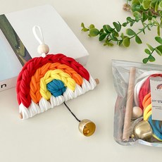 양말목 무지개 도어벨 현관문 풍경 종 DIY 만들기 체험 취미 키트, 무지개도어벨