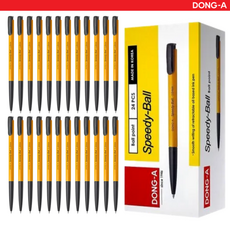 [키팜] 동아 스피디볼 1.0mm (24개입 1세트), 검정