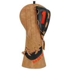 장인 골프 야구 글러브 스타일 합성 가죽 브라운 내구성 골프 드라이버 헤드커버 커버 최대 460cc 장착, Craftsman Golf 야구 장갑 스타일 합성 가죽