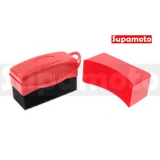 Supamoto 輪胎打蠟海綿—收納盒 (海綿/手柄/上蠟/下蠟/平面/曲面/月牙/車身/清潔/收納蓋), 1個, 平面