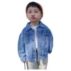 萱寶媽咪baby童裝館 韓版中性牛仔外套，新款兒童夾克，男童女童外套，兒童牛仔外套