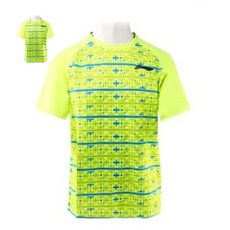 리닝배트민턴의류 리닝 남성 트레닝복 반팔티 남자 배드민턴 티 라임