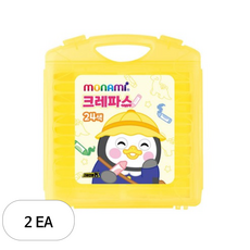 모나미 펭수 크레파스 세트, 24색, 2세트