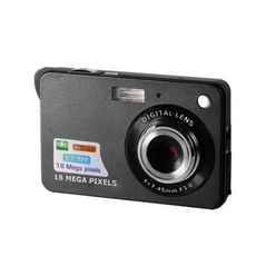 LCD 화면이있는 1PC HD 디지털 카메라 어린이 야외 손떨림 방지 인스턴트 사진 충전식 캠코더, 02 Black