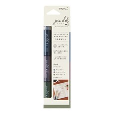 日本MIDORI明進文房具, 1個, 三色標記螢光筆-暗色系
