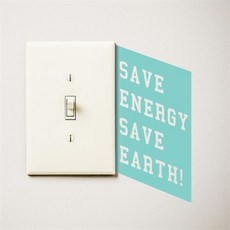Save energy save earth 스위치스티커, B/우