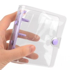 유레카샵 투명 미니 링바인더 케이스 귀여운수첩, 블루