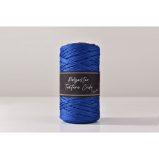 2.5mm 소프트 폴리에스터 텍스쳐 코드 300g 뜨개실 네트백 부드러운 코바늘실 마크라메 재료, 09. Blue