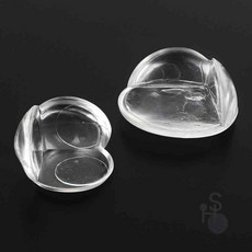 헌군 원형 모서리보호대 코너 1개 소 가구 PVC 쿠션 투명 물방울 모서리가드, 대