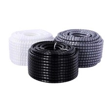 ARZ 電線保護套 寵物防咬線 整線管 纏繞管 數據線 保護管 集線器 包線管 理線器 電線收納, 內徑8mm／1尺,白色, 1個