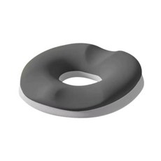 Royalways 장시간 앉아서 일할 때 편안한 도넛 모양 쿠션 가볍고 통기성 좋은 꼬리뼈 보호 쿠션 (가정 사무실 자동차, 코튼 패브릭 메모리 폼, 다크 그레이