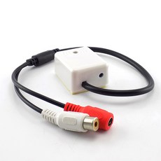 DC 9V-12V 미니 마이크 사운드 모니터 오디오 픽업 사운드 보안 모니터링 RCA 여성 어댑터 CCTV 카메라 보안 시스템, 1개, 한개옵션0