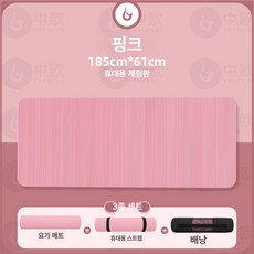 홈트 필라테스 논슬립 요가매트 미끄럼방지 피트니스 운동용, 핑크 185cmX61cm 메쉬