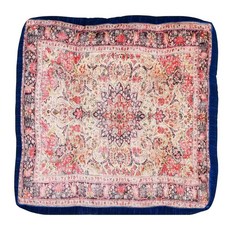 요가 및 명상 쿠션 - 수공예품. 40.6cm 원형 (블루 아그라), 스퀘어 첸나이, 1개