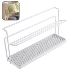 올라이프지 스텐 2단 텀블러 컵 건조대 물빠짐 컵선반, 1개, 화이트