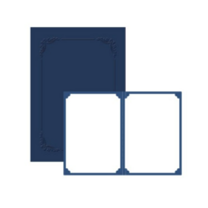 우진 무지끼움식고급형 종이상장케이스 350g 22.4 x 31 cm, 군청, 10개