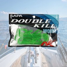 미니 쉐드웜 그린 50mm 모형미끼 새우 낚시웜 선상낚시 우럭웜 소프트웜, 1개