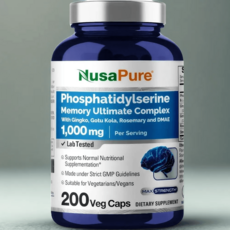 누사퓨어 포스파티딜세린 뇌영양제 식물성 캡슐, 1개, 200회분