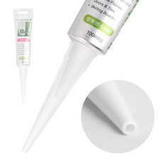 와이넷 실리콘모음 욕실 방수 보수실리콘 튜브 실리콘 가정용 100ml, 04.롱노즐투명실리콘, 1개