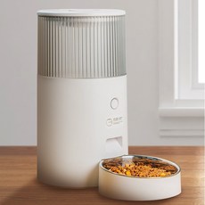 鳥語花香寵物智能貓咪自動餵食器貓糧定時定量狗狗自助喂貓投食機, 1個, 二代智能餵食器白:1個, 1L