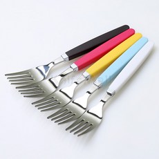 컬러 어린이 포크 (5colors) 유아식기 어린이집, 베이비블루, 없음, 1개