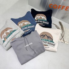 韓國 山脈HIMALAYAS雪山山脈帽T 帽TEE 刷毛重磅帽T 厚磅帽T 寬鬆