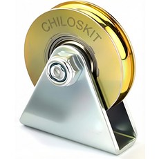 칠로스킷 1.5인치 베어링 휠 와이어 로프 풀리 블록 가이드 삼각 브래킷 L 300LB브래킷U로 들어 올리기, bracket/L