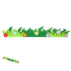 [팔마누] 어린이집게시판 펠트친구 어린이집꾸미기 신 긴꽃잔디