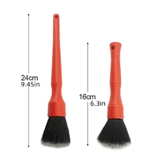 2pcs 자동차 자세히 브러시 세척 액세서리 청소 도구 키트 차량 인테리어 에어컨 용품, 01 빨간, 1개