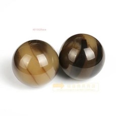 金絲海柳健身手握球 文玩手把件 按摩復健球, 普通袋包裝,嚯【限够一对】翡翠綠*川玉白随机一对, 1個