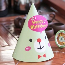 고깔모자 곰돌이 캐릭터 생일파티모자 yss+9919OY