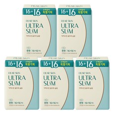 디어스킨 울트라슬림 중형 날개형 32p X 5개, 32개입