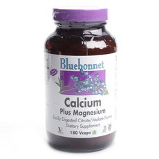 Bluebonnet 鈣鎂Plus素食膠囊, 1個, 180 件