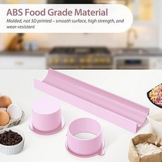 ABS 食品級材質 圓形蛋糕棒模具組, 1個, 綠色三件式