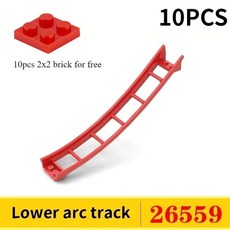 10PCS 트랙 롤러 터 철도 도시 기차 기술 부품 빌딩 블록 를위한 선물 호환 Leduo 26022 25059 25061, 26559 10pcs