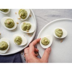 Pesto deviled eggs