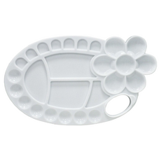 水彩調色盤 水彩顏料 廣告顏料 熱銷, 亮美 LM3002 長方形調色盤