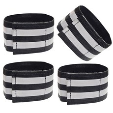 야간 반사 안전밴드 야광밴드 러닝 라이딩 작업, 4개, 블랙